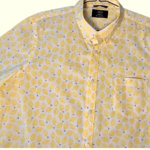 New Men's 1901 XL Lemon Short Sleeve Button Down Spring Summer Shirt